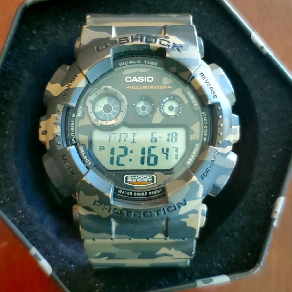 Camo G-Shock watch